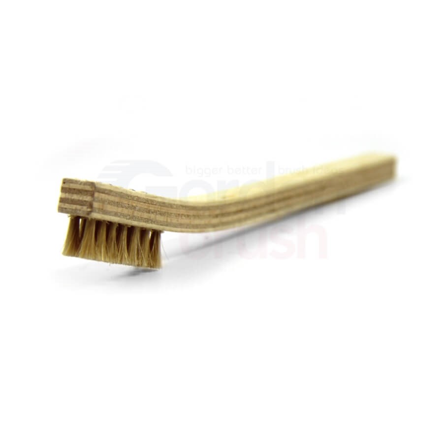 Anti-Static Hand-Laced Plywood Handle Brush with 3 x 7 Rows of Horse Hair Bristle